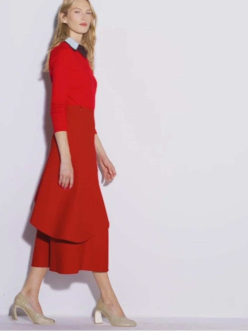 Tory Burch Crepe Asymmetrical Wrap Skirt